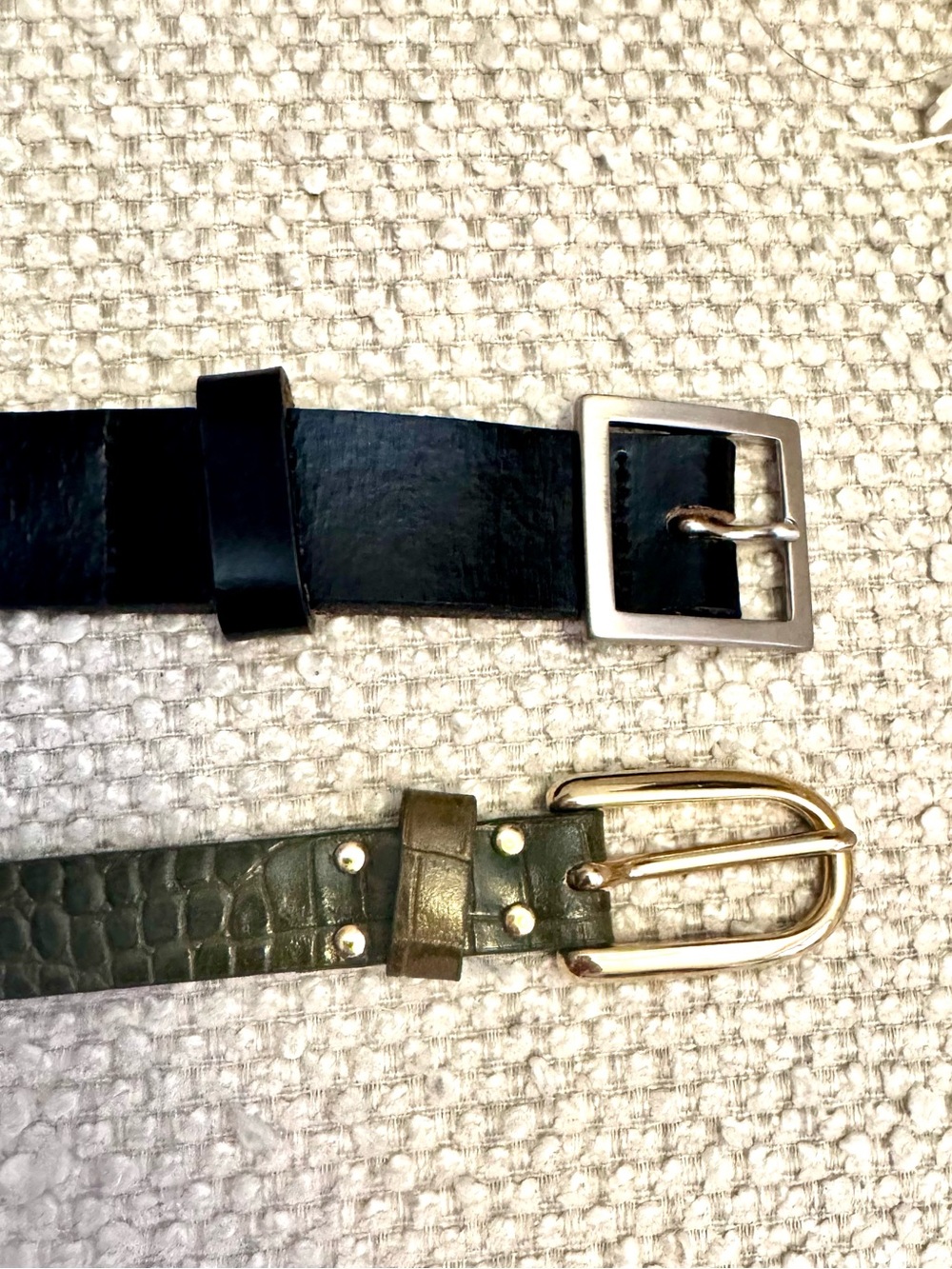 Bundle of 2 Genuine Leather Belts . Size S/M